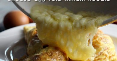Cheese Egg Role Kimchi Noodle - 起司蛋包泡菜面