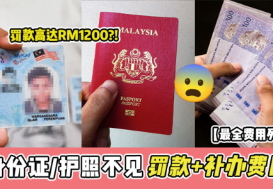 IC Passport不见 罚多少钱 ? 补办身份证/护照 费用详细列明！