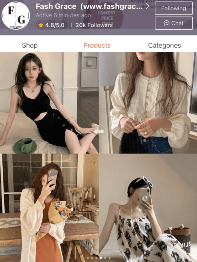 Shopee 宝藏服装店铺